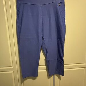 Blue Cropped Dress Pants